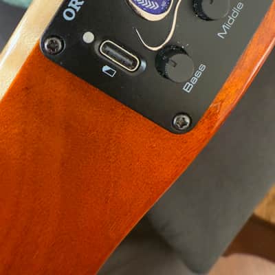 Ortega TourPlayer Series Nylon String Acoustic-Electric Guitar - RTPDLX-FMA-L, Left-handed, Flamed Mapled Blue image 10