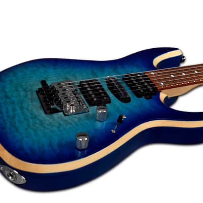 BootLegger Guitar Royal 2024 - Blue - Floyd Rose Double Locking - Coil Split image 19