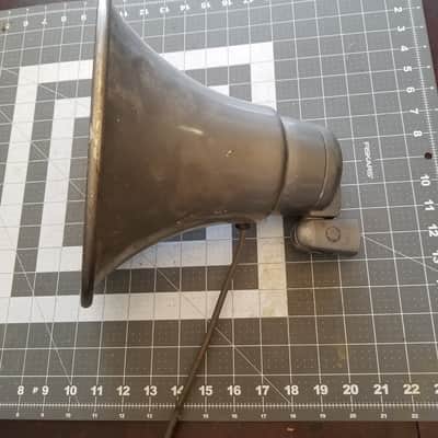 University 10" 30 Watt 8 Ohm Horn PA outdoor waterproof speaker driver IB-A8 1970s - Grey aluminum image 5