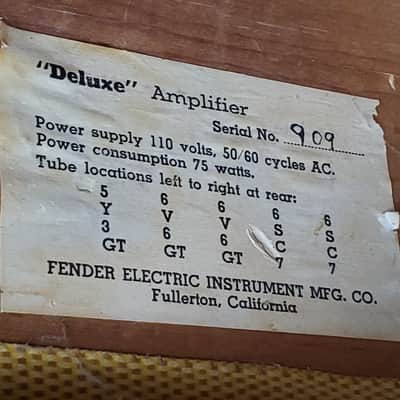 1949 Fender Deluxe Tweed Amp image 2