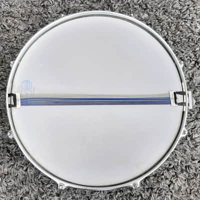 1980's Ludwig B/W Badge Green/Silver Duco 14" x 5" Snare Drum image 7