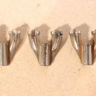 Ludwig Nickel Bass Drum Snare Drum Claws 3pk Vintage 1950's