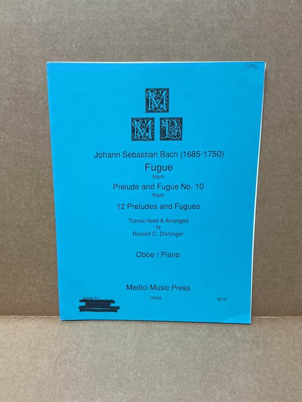 Johann Sebastian Bach Fugue from 12 preludes and fugues Oboe Solo OB308 image 1