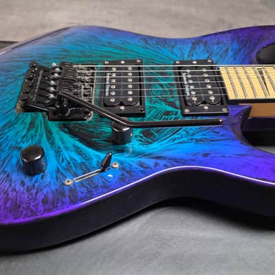 Jackson DK2M Dinky MIJ Japan Pro Series Eerie Dess Swirl DK2 M Flame Maple Neck HH Low Profile Floyd Rose Super Strat USA Seymour Duncan Pickups Fender Era MJ image 10
