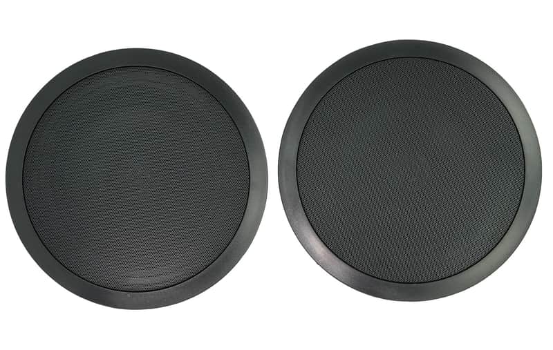 (2) Rockville CC80T Black 8" Commercial 70v Ceiling Speakers For Restaurant/Bar image 1