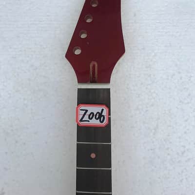 Maple Wood Guitar Neck with Rosewood Fretboard Red Headstock image 2