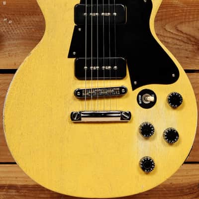 GIBSON 2007 LES PAUL Special Double Cut Cutaway Worn Faded TV Yellow P90 71392 image 6