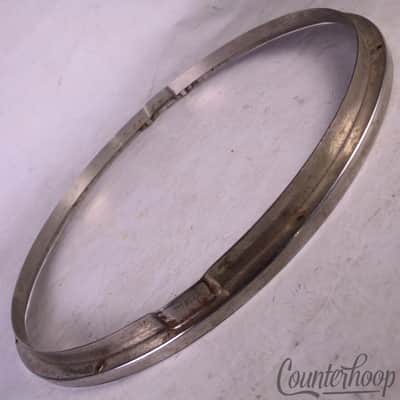 Leedy 14" 8-Lug Double-Flange Snare Drum Resonant Side Rim/Hoop Nickel-Steel USA image 1