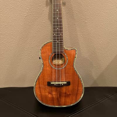 Mitchell MU100CE Acoustic-Electric Concert Ukulele Natural Koa image 1