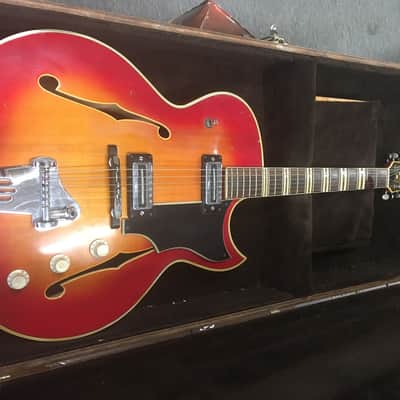 Rare 1966 Hofner President Cherry Sunburst Vintage image 3