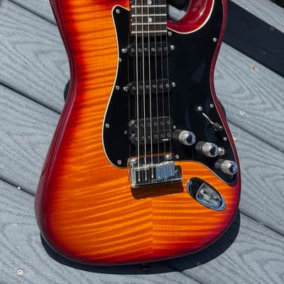 Fender Stratocaster Set Neck  1994 - stunning Custom Shop Set Neck Crimson'burst Flame Top ! image 3