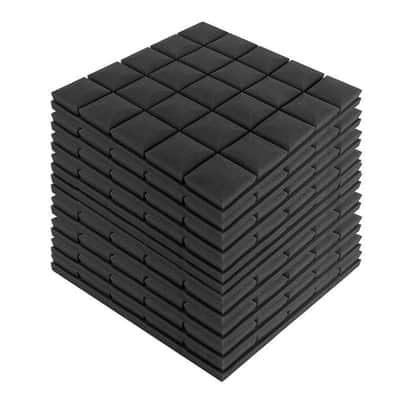 4 Pcs 500 x 500 x 50 mm Soundproof Acoustic Foam Panels (Black) image 2