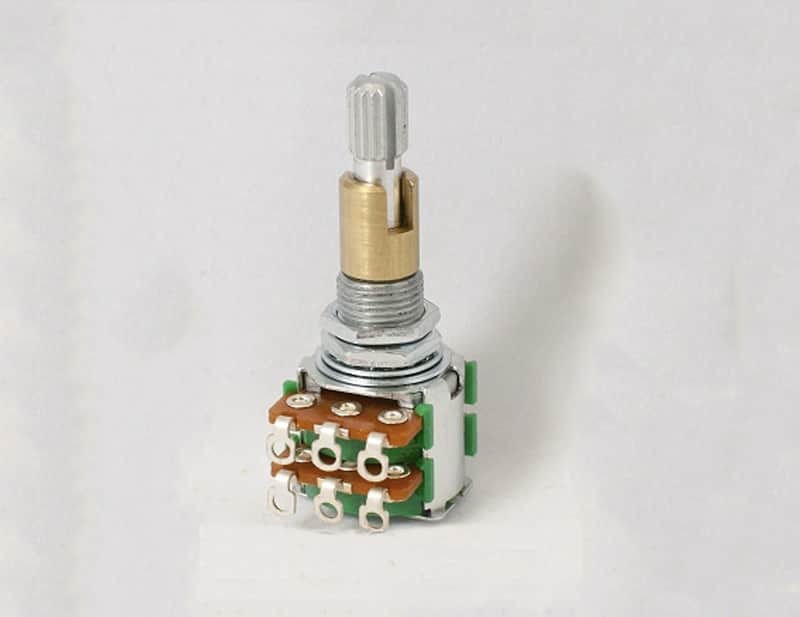 Noble 250k Volume/Tone Potentiometer Audio Taper Stack 6/8mm upper split shaft lower Solid Shaft image 1