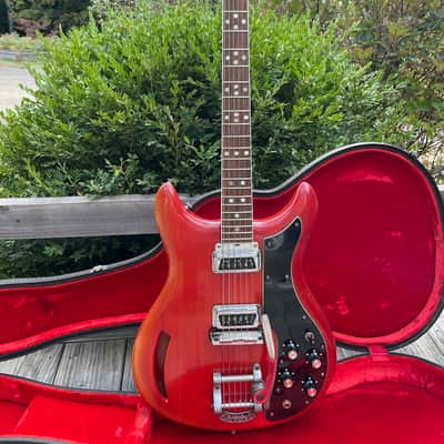 Vintage '60s Kustom K-200 trans red w/OHSC image 1