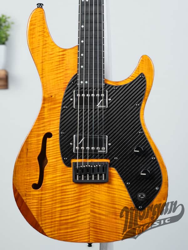 Klos Artemis Custom Semi Hollow  - Amber- Fishman Fluence Pickups
