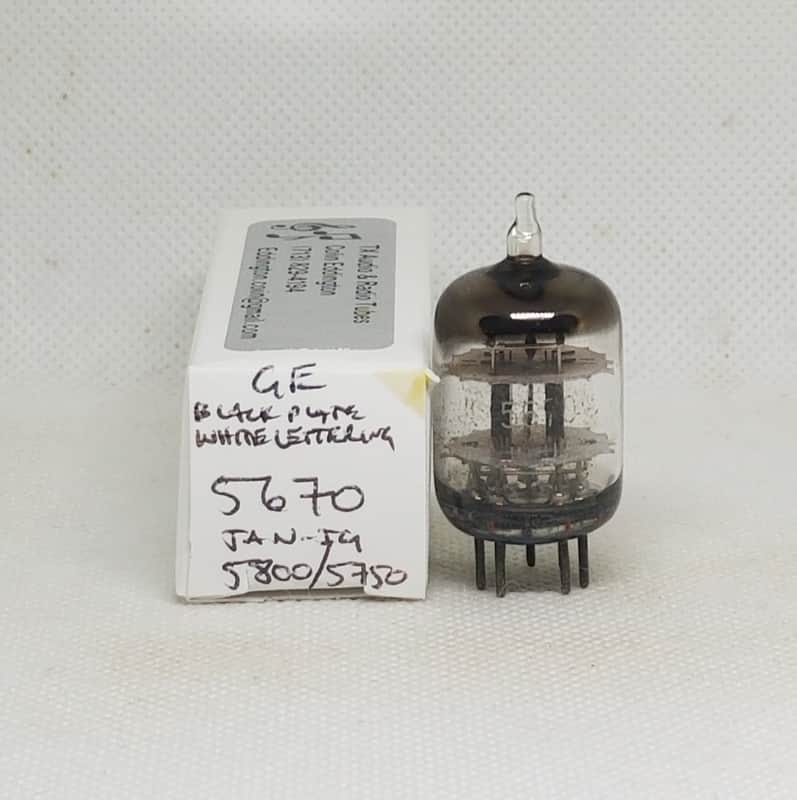 GE JAN 5670 Black Plate Almost Perfectly Balanced (0.8%) Single NOS 2C51 396A image 1