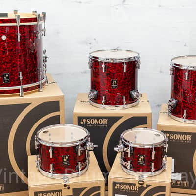 Sonor Momentum Maple Red Pearl 5pc Shell Pack – Made in Germany – New image 3