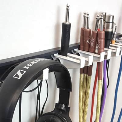 Studio Cable Rack kit with wall fixings for guitar leads, XLRs, AV image 1