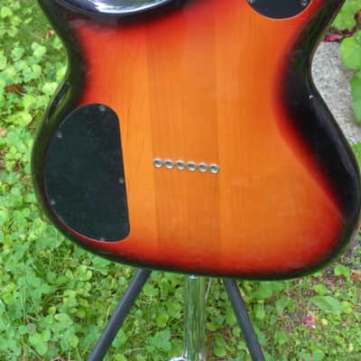 Carvin electric guitar neck thru sunburst image 6