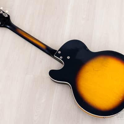 1966 Harmony Meteor H70 Vintage Guitar Sunburst w/ Maple Top & DeArmond Gold Foils image 15