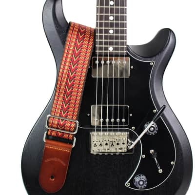 Walker & Williams H-34 Vintage Series Earth Tone Reds Woven Kaleidoscope Strap With Leather Ends image 3