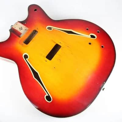 1967 Vintage Fender Coronado II XII Sunburst BODY USA 1960s Early-CBS image 8