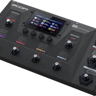 Zoom B6 Bass Multi-Effects Processor with 4 DI Boxes, A/B Switcher, Touchscreen Interface, 100+ Built in Effects, Amp Modeling, IR’s, Looper, & Audio Interface for Direct Recording to Computer image 2