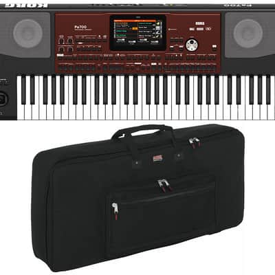 Korg PA700 61-key Arranger Workstation with 370+ Music Styles, 1,700+ Sounds + Gator GKB-61