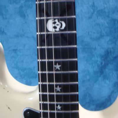 Custom Strat Nitro White Relic "Stars & Skull" 2018 image 10