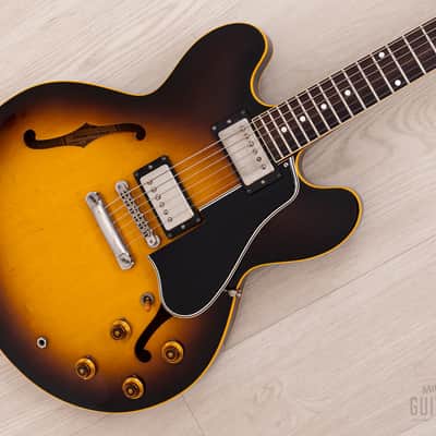 1982 Greco Super Real SA59-120 ES-Style Vintage Guitar, Sunburst Lacquer w/ Dry PAF, Case image 1