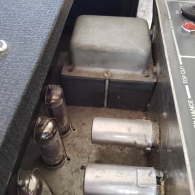 Vox AC-15/T Twin 2-Channel 15-Watt 2x12" Guitar Combo 1965  - Black with Black Diamond Cloth image 2