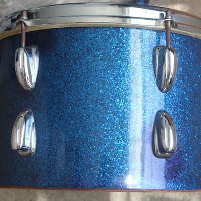 Slingerland blue sparkle tom drum 1961 8" x 12" image 5