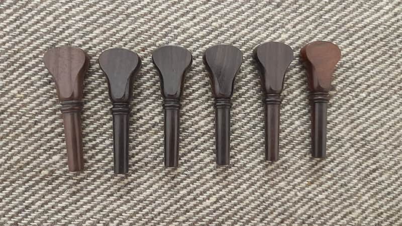 6 Pcs Pegs for Flemenco Guitar In Romantic Model in Rosewood image 1