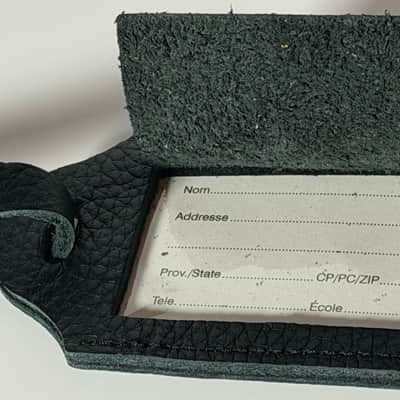 Benedetto Guitars Italian Leather Luggage Tag 2000s - Black image 2