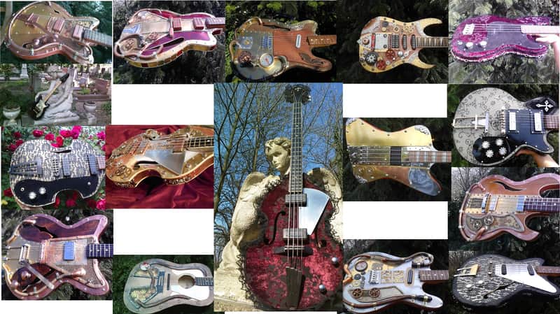 steampunk art relic custom 12 string unique guitar image 1