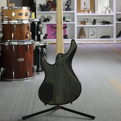 2007 Ibanez EDB 400 Ergodyne Transparent Black Flat Electric Bass Guitar image 8