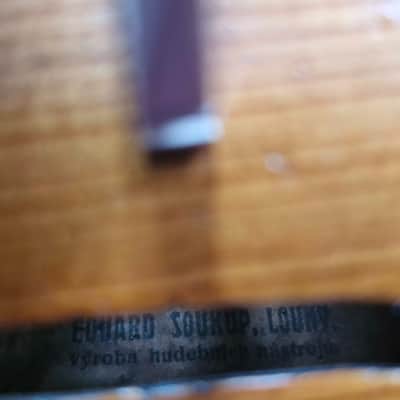 Eduard Soukup Louny handmade antique 3/4 Violin - brown varnish image 15