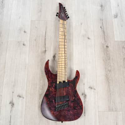 Legator Ninja N8FX Multi-Scale 8-String Guitar, Ebony Fretboard, Blood Moon image 3