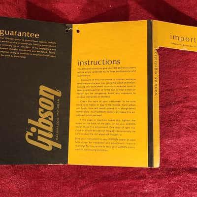 Gibson Warranty Registration Pamphlet 1960s image 2