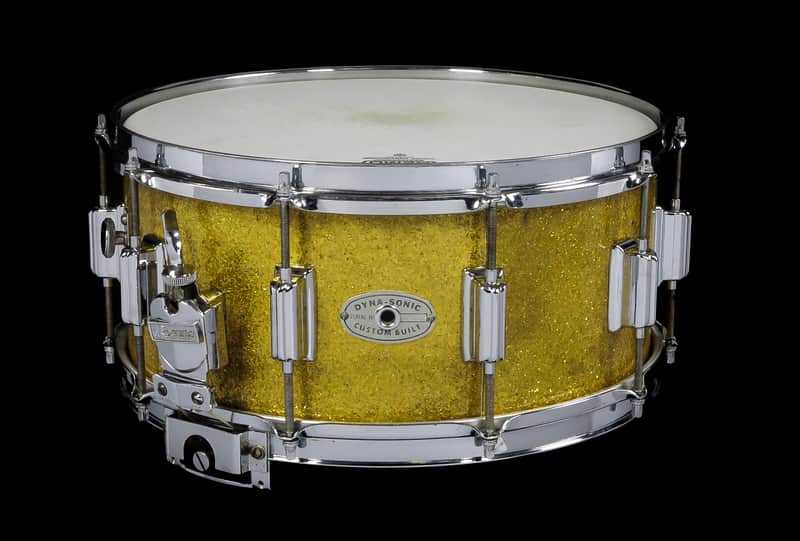 Rogers Dyna-Sonic 6.5x14" Wood Snare Drum with Beavertail Lugs 1960s image 3