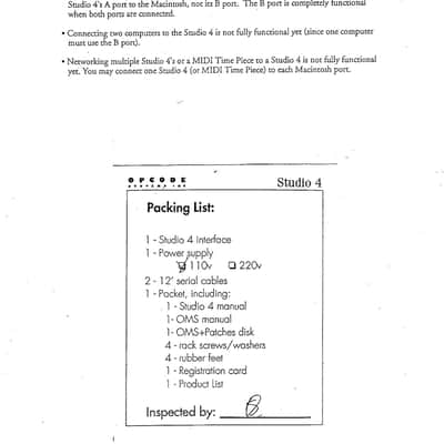 Opcode Studio 4 MIDI & SMPTE Interface (1992) image 7