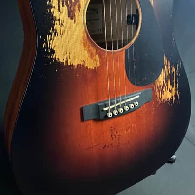 Martin D Jr. E StreetLegend Dreadnought Junior Acoustic-Electric Guitar Sunburst w/ Case image 6