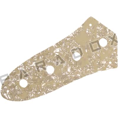 Custom Control Plate For Fender Jazz Bass - Cream Pearl/Cream/Black/Cream .090"