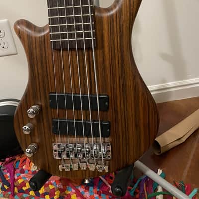 Lefty German team built Warwick Thumb bolt on 6 string Bubinga image 9