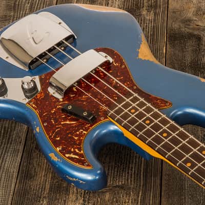 Fender CUSTOM SHOP JAZZ BASS 1961 RW #CZ556667 - Heavy Relic Lake Placid Blue image 2
