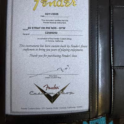 Fender Custom Shop 1969 Stratocaster Neck - NOS Solid Rosewood AAA Slab - Fully Loaded (2026) image 9