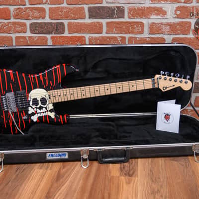 Charvel Warren DeMartini Signature Pro-Mod Blood and Skull Graphic 2021 w/Hard Shell Case image 2
