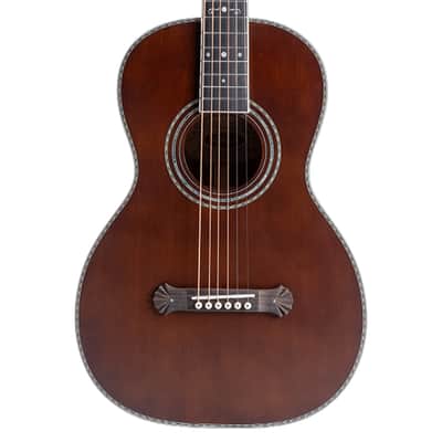 Washburn R310K Vintage Style Parlor Acoustic - Antique Brown Matte - Open Box image 1