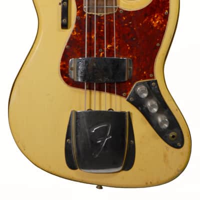 Fender 1966 Vintage Jazz Bass Custom Color Olympic White Matching Headstock w/ OHSC – Used 1966 - Olympic White image 2