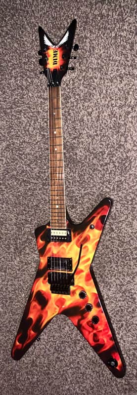 Dean Dime O Flame Graphic dimebag Darrell electric guitar ml Floyd rose image 1